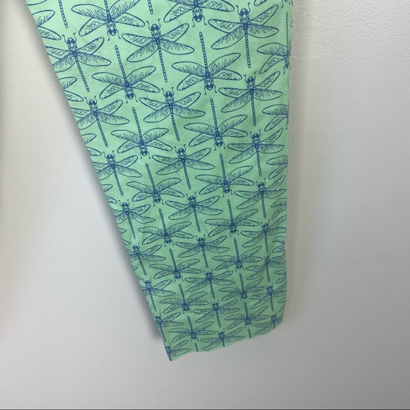 Brooks Brothers 346 Women's Natalie Fit Green Dragonfly Pants Size 10 - Picture 5 of 6